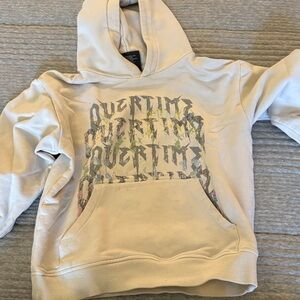 Kids Cream Hoodie with Graphic Design